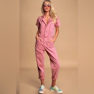 Pistols Grover Jumpsuit Pink. Size small
